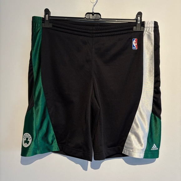 2007 NBA Boston Celtics Adidas Practice Shorts Black Small Vintage - Picture 1 of 11